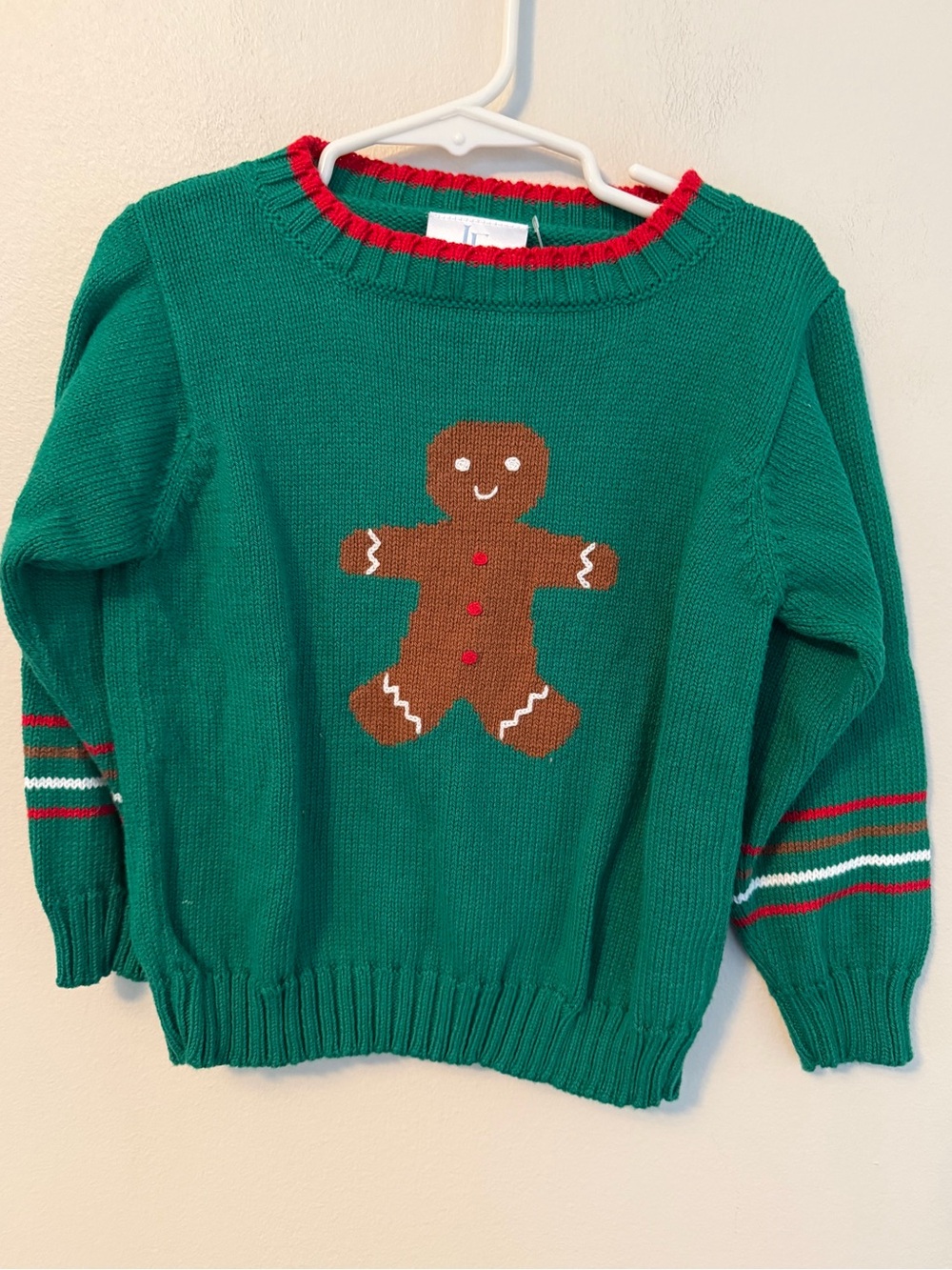 Little English Green Gingerbread Crewneck Sweater